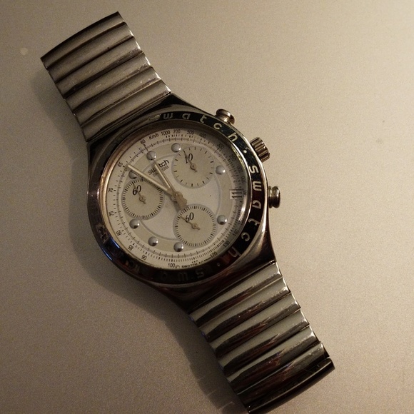 Swatch Other - Swatch IRONY Vintage Stainless Steel Chronograph